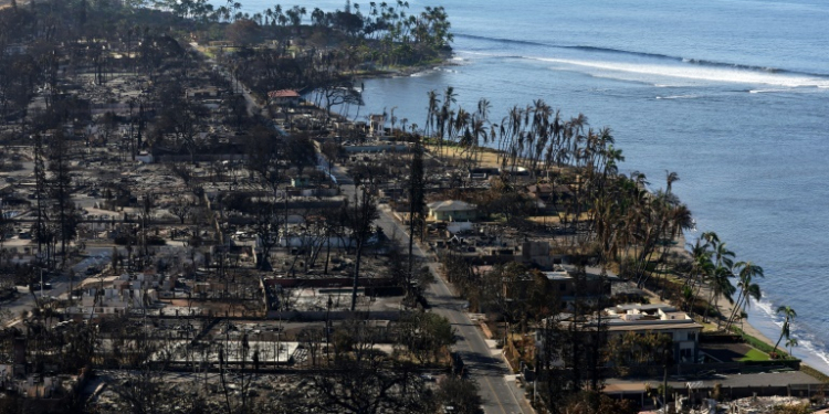 Wildfires that devastated the Hawaiian island of Maui a year ago moved so quickly some people plunged into the ocean to survive. ©AFP