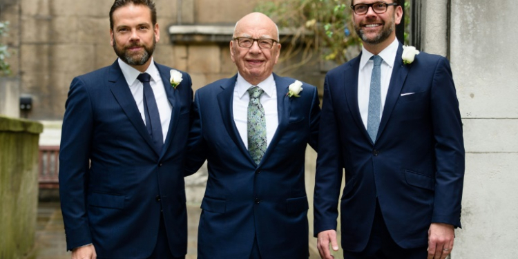 Rupert Murdoch, 93, is in the eye of a legal storm as several of his children seek to block him changing the terms of a family trust. ©AFP