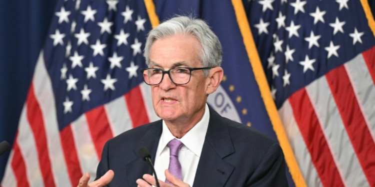 US Federal Reserve Chair Jerome Powell said disinflation has been broad based.. ©AFP