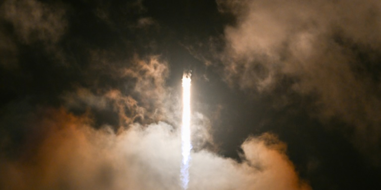 SpaceX launched its daring Polaris Dawn mission, a multiday orbital expedition carrying a four-member civilian crew for the first spacewalk by non-professional astronauts. ©AFP