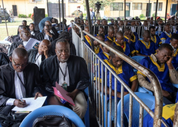 The first hearing in the trial over a failed alleged coup attempt in the Democratic Republic of Congo was in June. ©AFP