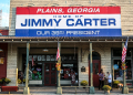 Jimmy Carter's hometown of Plains, Georgia will celebrate his 100th birthday while the ex-president marks the day with family at home / ©AFP