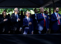 Kamala Harris, Joe Biden, Donald Trump and J.D. Vance attend a remembrance ceremony on the 23rd anniversary of the September 11 terror attack / ©AFP