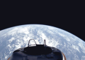 This handout image released by SpaceX on September 10, 2024 shows a view of Earth and the Dragon capsule's Skywalker shortly after the Polaris Dawn crew launched into orbit. ©AFP