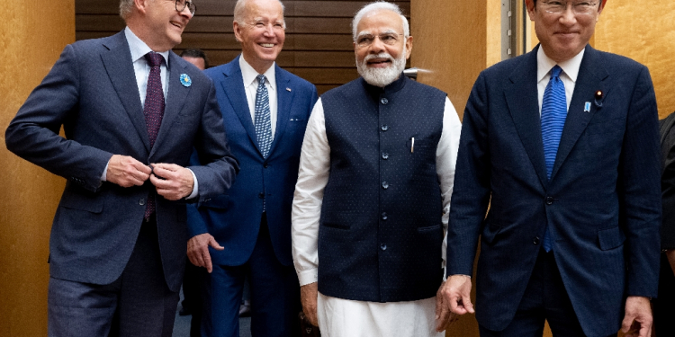 US President Joe Biden is hosting Japanese Prime Minister Fumio Kishida, Indian Prime Minister Narendra Modi and Australian Prime Minister Anthony Albanese / ©AFP