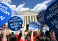 A rally for abortion rights outside the US Supreme Court in June 2024. ©AFP