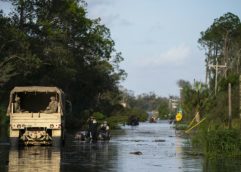 Roads, homes and businesses were inundated after Helene made landfall near the Florida state capital Tallahassee. ©AFP