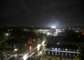 Streets were deserted as rain lashed Tallahassee, Florida before Hurricane Helene made landfall . ©AFP