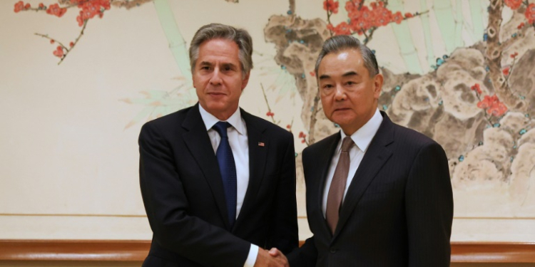 US Secretary of State Antony Blinken met Chinese Foreign Minister Wang Yi on the sidelines of the UN General Assembly. ©AFP