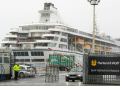 The 'Odyssey' cruise liner has been stuck in Belfast dock since May. ©AFP