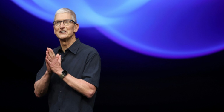 Apple chief executive Tim Cook said 'breakthrough' technology is driving breakthrough innovations like a new iPhone built for generative artificial intelligence. ©AFP