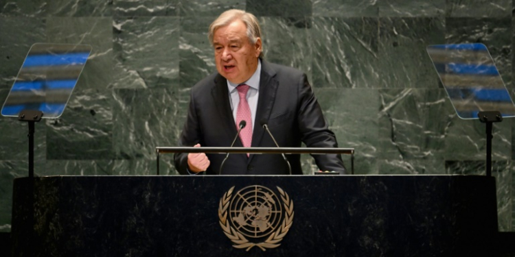 Secretary-General Antonio Guterres, who organized the 'Summit of the Future,' had billed it as a 'once-in-a-generation opportunity' to reshape human history. ©AFP