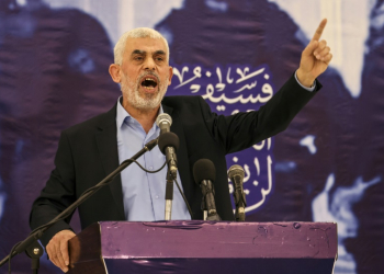 Hamas chief Yahya Sinwar was named in the charging document dated February 1. ©AFP