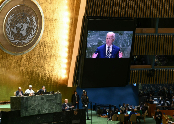 US President Joe Biden speaks during the UN General Assembly in New York on September 24, 2024 / ©AFP