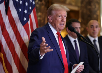 US former president and Republican presidential candidate Donald Trump speaks at Trump Tower in New York City. ©AFP