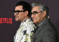 Father-and-son acting duo Dan (L) and Eugene Levy (R) will host the 76th Emmy Awards ceremony. ©AFP