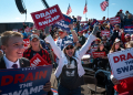 Supporters at a rally for Republican presidential nominee Donald Trump in Mosinee, Wisconsin / ©AFP