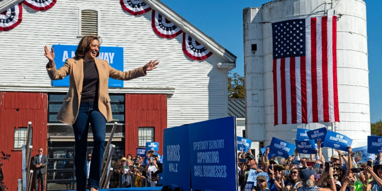 Kamala Harris's Pennsylvania huddle mirrors President Joe Biden's week-long preparation at Camp David / ©AFP