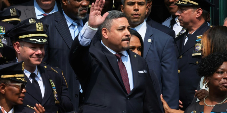 Edward Caban has stepped down as commissioner of the NYPD, the largest US municipal police force. ©AFP