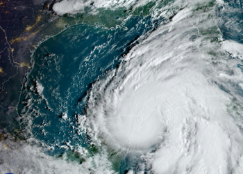 This image from the National Oceanic and Atmospheric Administration shows Tropical Storm Helene on September 25, 2024, as it move away from Mexico and bears down on the US state of Florida, where it is forecast to hit as a powerful hurricane. ©AFP