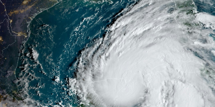 This image from the National Oceanic and Atmospheric Administration shows Tropical Storm Helene on September 25, 2024, as it move away from Mexico and bears down on the US state of Florida, where it is forecast to hit as a powerful hurricane. ©AFP