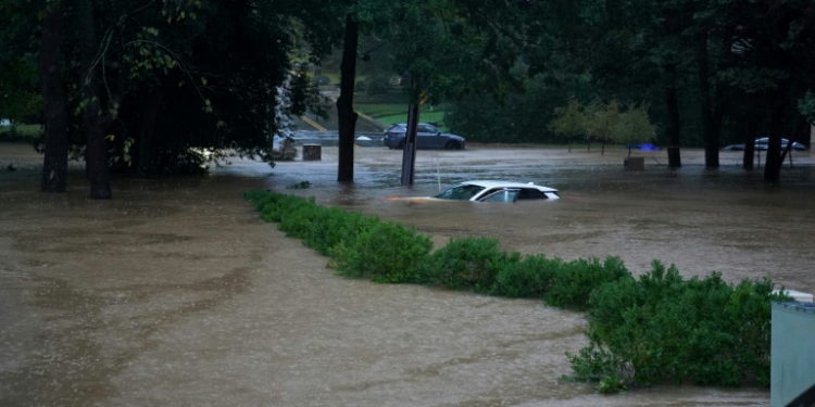 Floodwaters in Atlanta in the aftermath of Hurricane Helene . ©AFP