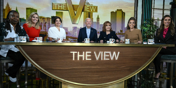 Biden was interviewed in New York by The View's all-women panel, which features comedians Whoopi Goldberg and Joy Behar / ©AFP