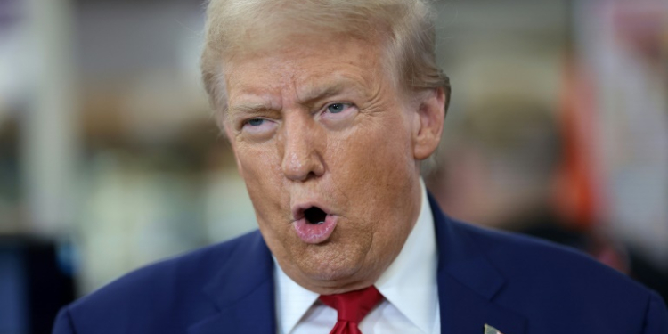 Donald Trump provided no evidence to back his accusation that Google shows only good stories about his US presidential rival Vice President Kamala Harris. ©AFP