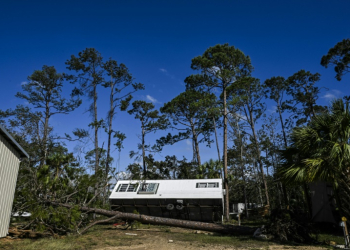 Hurricane Helene wreaked havoc in Florida with strong winds and heavy rainfall. ©AFP