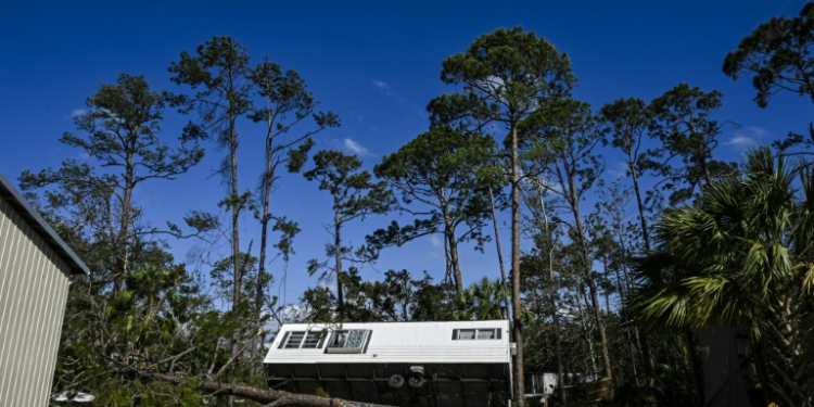 Hurricane Helene wreaked havoc in Florida with strong winds and heavy rainfall. ©AFP