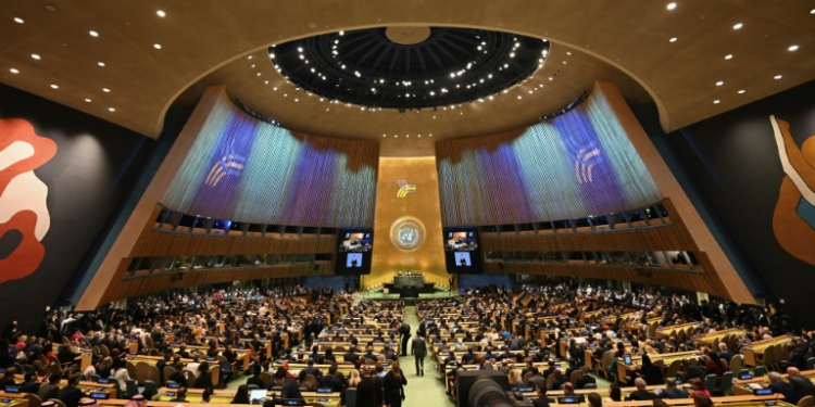 The pact was adopted Sunday by the UN's 193 members at a gathering ahead of the body's centerpiece high-level week. ©AFP