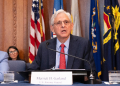 US Attorney General Merrick Garland, seen here at a meeting of an election task force, condemned increasingly dangerous threats to Justice Department employees / ©AFP