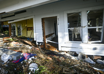 A house destroyed by Hurricane Helene in Cedar Key, Florida. ©AFP