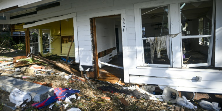 A house destroyed by Hurricane Helene in Cedar Key, Florida. ©AFP