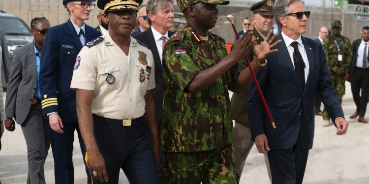 US Secretary of State Antony Blinken tours the Multinational Security Support Mission in Port-au-Prince, Haiti / ©AFP