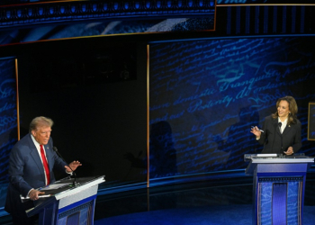 Democrat Kamala Harris and Republican Donald Trump clash in their first debate of the US presidential election. ©AFP