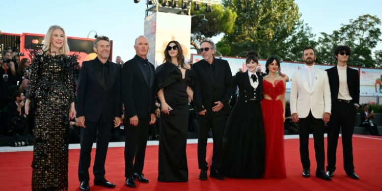 Cast walks the red carpet for the "Beetlejuice Beetlejuice" showing at the Venice Film Festival in August 2024. ©AFP