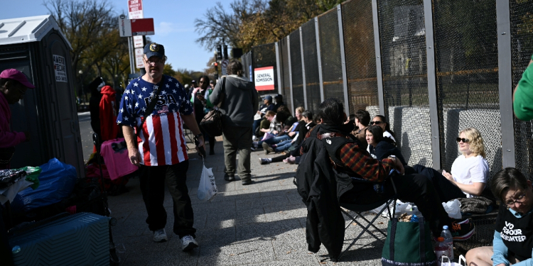 The gathering is happening at the same location that Donald Trump riled supporters before they rioted on January 6, 2021 / ©AFP