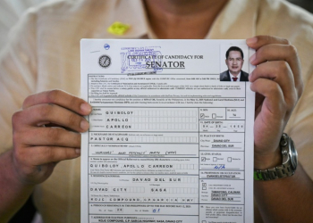 Apollo Quiboloy, a detained Philippine pastor also wanted in the United States for sex trafficking children, registered Tuesday to run in next year's senate elections. ©AFP