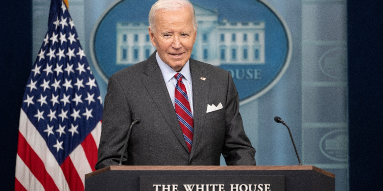 US President Joe Biden speaks during the daily press briefing at the White House in Washington, DC, on October 4, 2024. / ©AFP