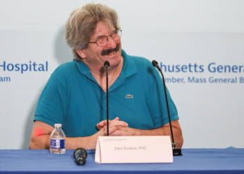 Nobel Prize winner in Physiology or Medicine, Gary Ruvkun speaks during a press conference at the Massachusetts General Hospital, in Boston, Massachusetts on October 7, 2024. ©AFP