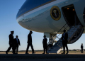 US President Joe Biden boards Air Force One at Joint Base Andrews, Maryland on October 17, 2024. ©AFP