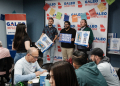 Staff and volunteers gather at the office of the Galeo Impact Fund, a voter outreach organisation, outside Atlanta / ©AFP