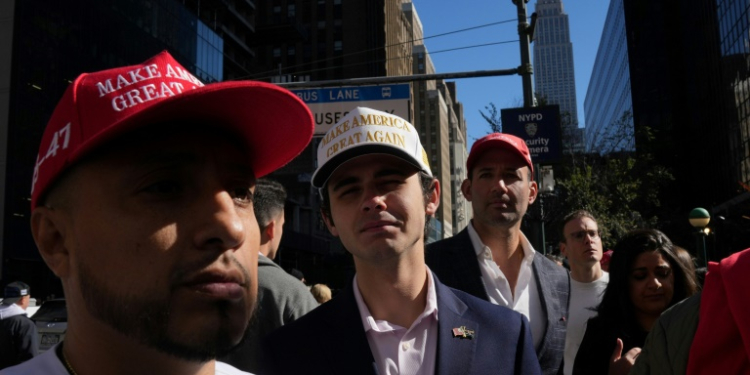 Tourists and Trump fans mixed in Manhattan. ©AFP