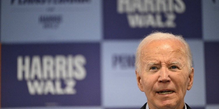 US President Joe Biden has been increasingly sidelined by Kamala Harris's campaign / ©AFP