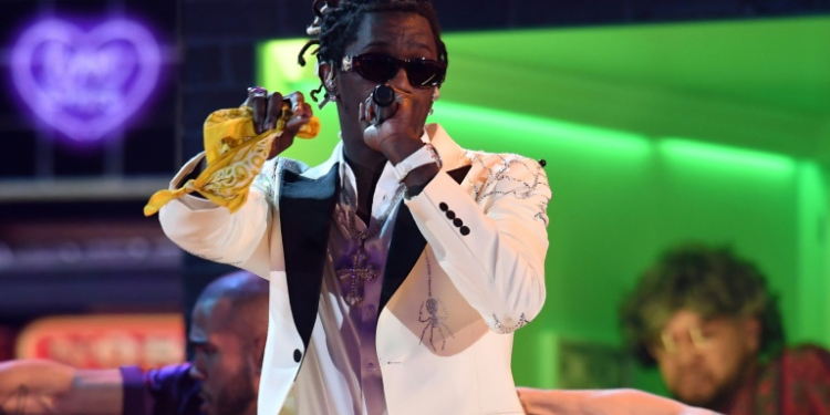 Rapper Young Thug performs during the 61st Annual Grammy Awards on February 10, 2019, in Los Angeles. ©AFP