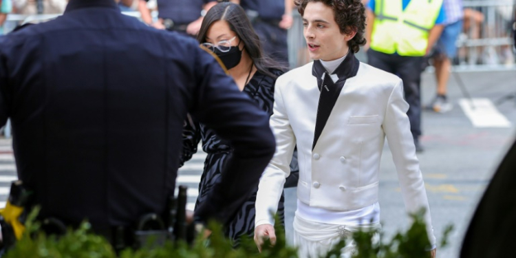 Timothee Chalamet is known for films including 'Call Me By Your Name' and 'Dune'. ©AFP