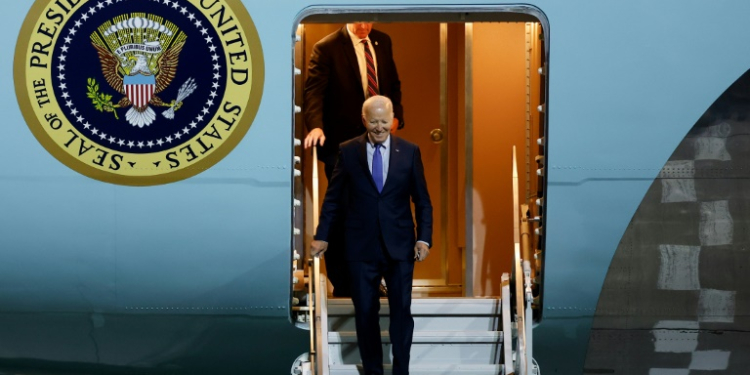 US President Joe Biden arrives in Berlin for a farewell visit to Germany and talks with European leaders . ©AFP