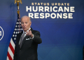 US President Joe Biden offered a testy response to Donald Trump over his criticism of the Biden administration's response to Hurricanes Helene and Milton / ©AFP