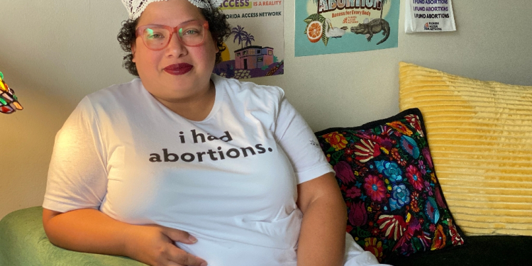 Stephanie Loraine Pineiro, executive director of the abortion fund Florida Access Network, at her home in Orlando, Florida, on October 7, 2024 / ©AFP